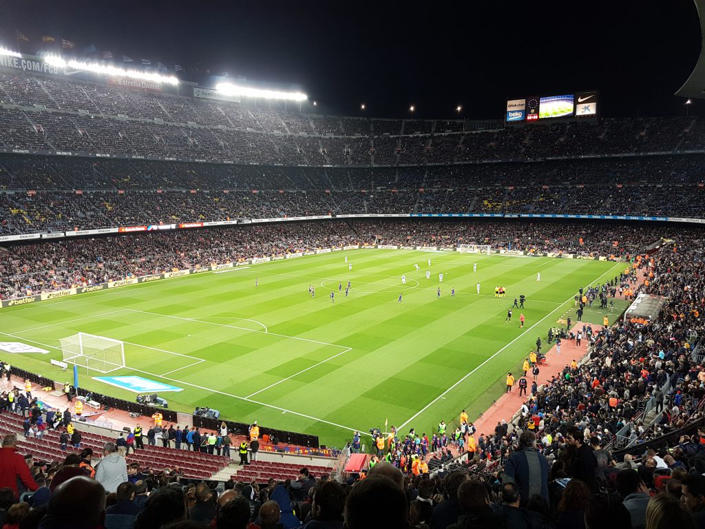 Camp Nou tijdens een wedstrijd