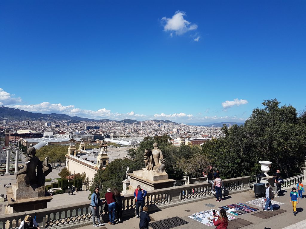 Uitzicht van Palau Nacional